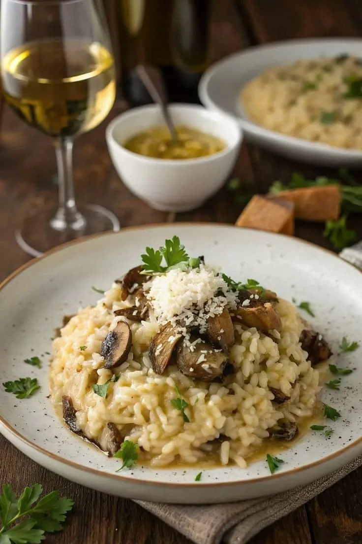 Golden Arborio Rice with Mushroom Ragù